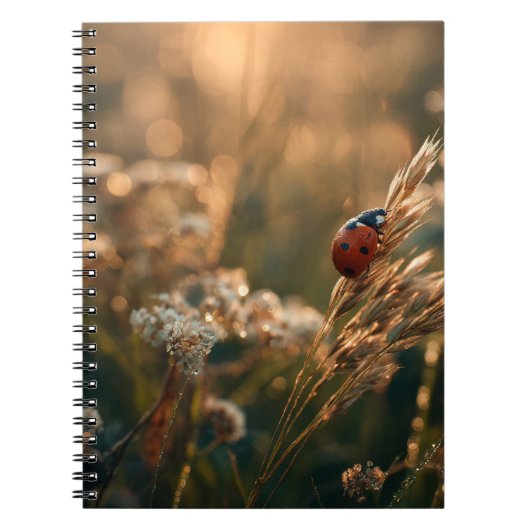 Ladybug Golden Meadow Notebook ノートブック (正面)