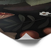 Ladybug In Dark Flower Garden Print, Moody Bug ポスター (角)