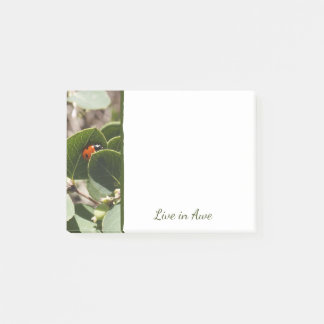 Ladybug in Green Leaves Post-It Notes ポストイット