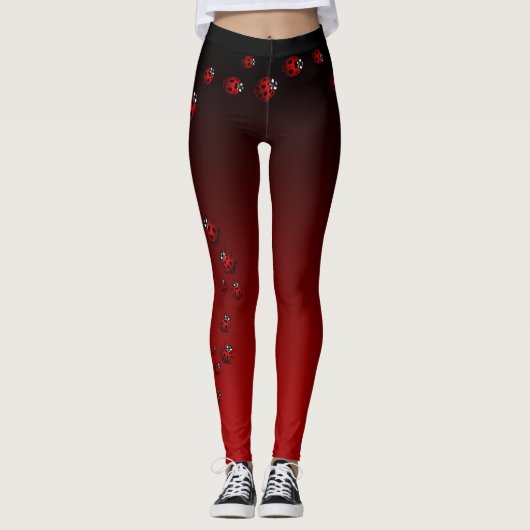 Ladybug Leggings Ladybird Insect Leggings レギンス (正面)