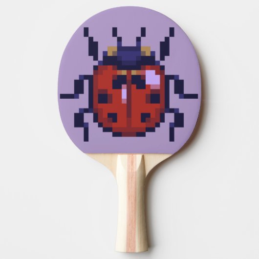 Ladybug, lieveheersbeestje pixelart 卓球ラケット (正面)