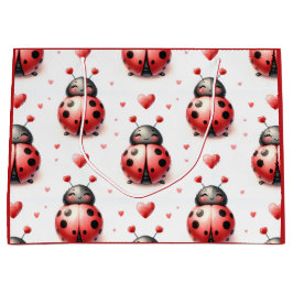 Ladybug Love (personalized) ラージペーパーバッグ