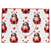 Ladybug Love (personalized) ラージペーパーバッグ (裏面)
