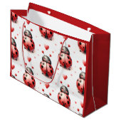Ladybug Love (personalized) ラージペーパーバッグ (正面アングル)