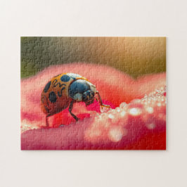 Ladybug macro on a flower ジグソーパズル