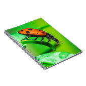 Ladybug Macro Spiral Notebook Nature Art Journal ノートブック (右側)