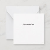 Ladybug Mini Thank You Flat Note Card ノートカード (裏面)