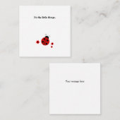 Ladybug Mini Thank You Flat Note Card ノートカード (正面/裏面)