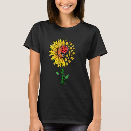 Ladybug Mom Cute Sunflower Ladybugs Lover Mother's Tシャツ (正面)
