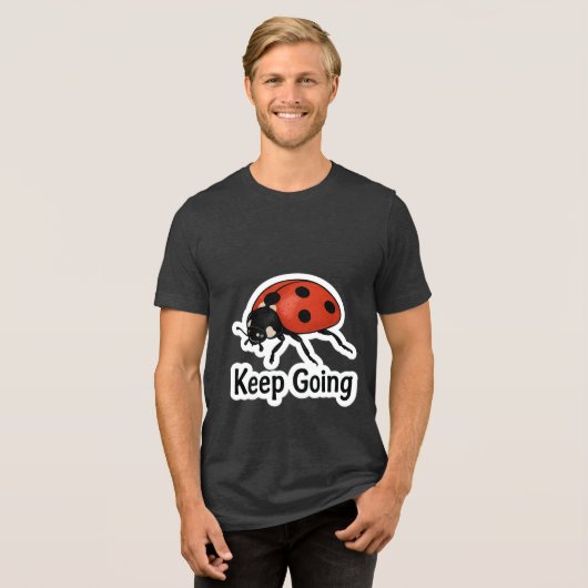 Ladybug Motivation Sticker  トライブレンドＴシャツ (正面全面)