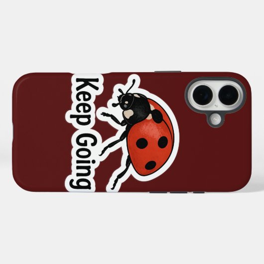 Ladybug Motivation Sticker Case-Mate iPhoneケース (裏面 (横))