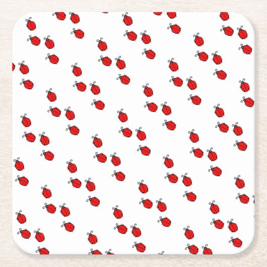 LadyBug Office Home Personalize Destiny Destiny'S スクエアペーパーコースター (正面)