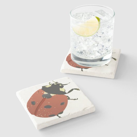 LadyBug Office Home Personalize Destiny Destiny'S ストーンコースター (横)