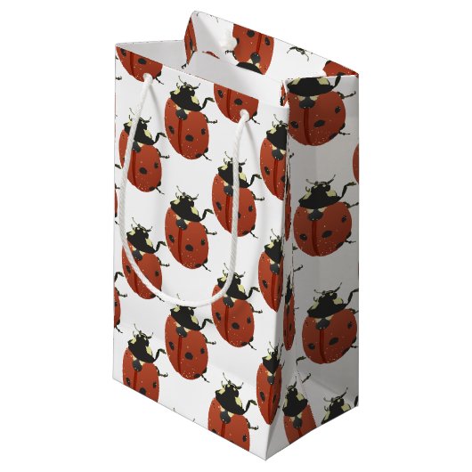 LadyBug Office Home Personalize Destiny Destiny'S スモールペーパーバッグ (正面アングル)
