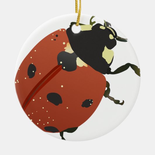 LadyBug Office Home Personalize Destiny Destiny'S セラミックオーナメント (正面)