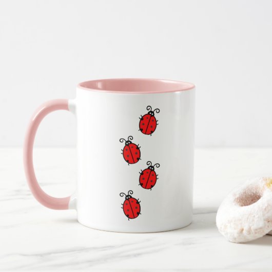 LadyBug Office Home Personalize Destiny Destiny'S マグカップ (ドーナツ)