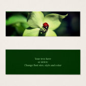 Ladybug On Dogwood Flower自然ミニブックマーク (正面&裏面)