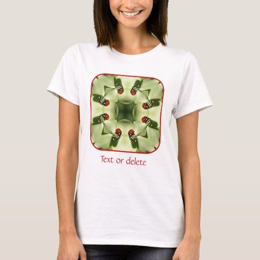 Ladybug On Dogwood Nature Art Personalized Tシャツ (正面)