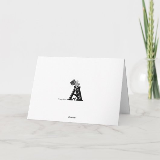 Ladybug on Flowers カード (裏面)