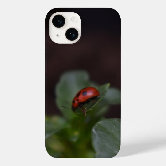 Ladybug on Flowers Case-Mate iPhoneケース (裏面)