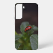 Ladybug on Flowers Samsung Galaxyケース (裏面)