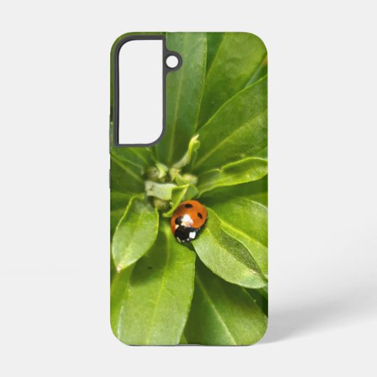 Ladybug on Flowers Samsung Galaxyケース (裏面)