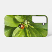 Ladybug on Flowers Samsung Galaxyケース (裏面横)