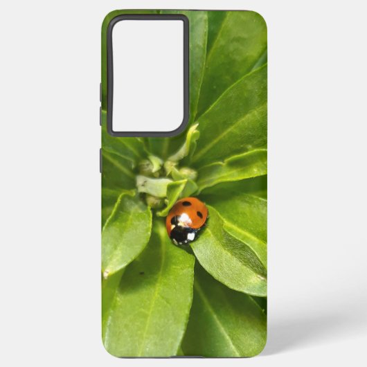 Ladybug on Flowers Samsung Galaxyケース (裏面)