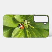 Ladybug on Flowers Samsung Galaxyケース (裏面横)