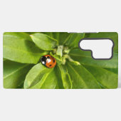 Ladybug on Flowers Samsung Galaxyケース (裏面横)