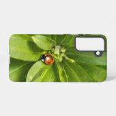 Ladybug on Flowers Samsung Galaxyケース (裏面横)