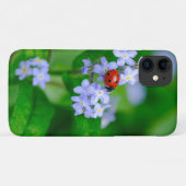 Ladybug on For-get-me-not iPhone 11ケース Case-Mate iPhoneケース (裏面(横))