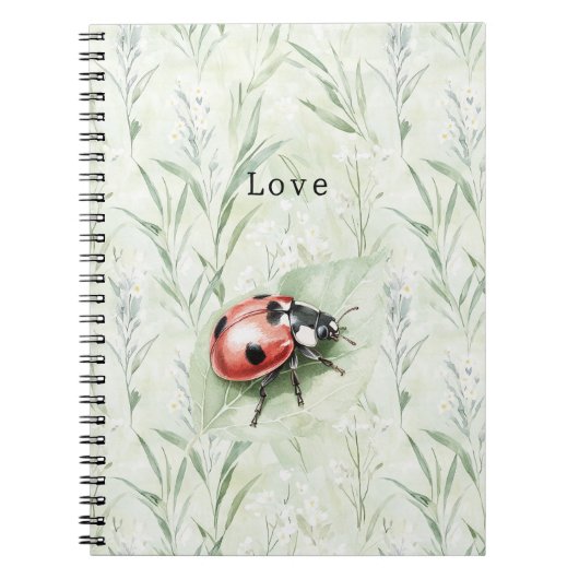 Ladybug on Leaf Love ノートブック (正面)
