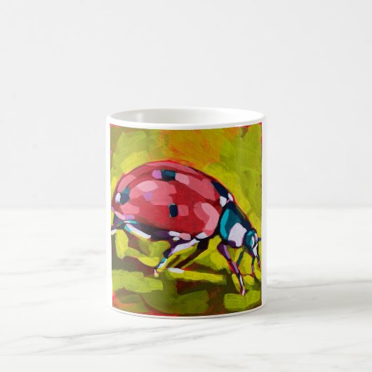 Ladybug Painting - Gift for Insect Lovers コーヒーマグカップ (中央)