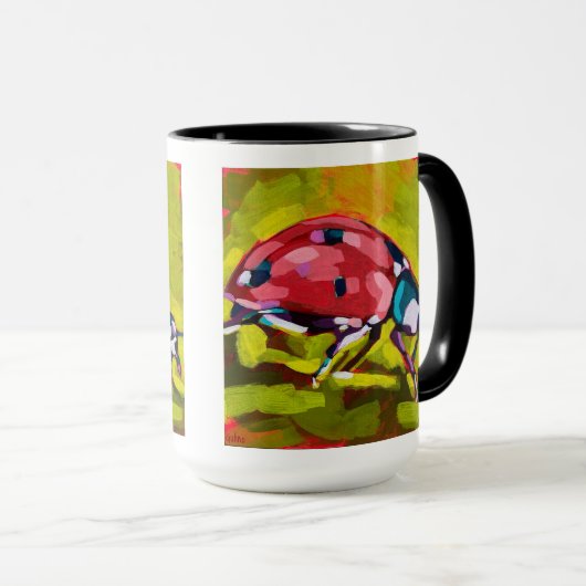 Ladybug Painting - Gift for Insect Lovers マグカップ (正面右)