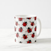 Ladybug Pattern コーヒーマグカップ (正面右)