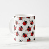 Ladybug Pattern コーヒーマグカップ (正面左)