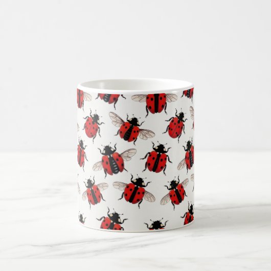 Ladybug Pattern コーヒーマグカップ (中央)
