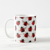 Ladybug Pattern コーヒーマグカップ (左)