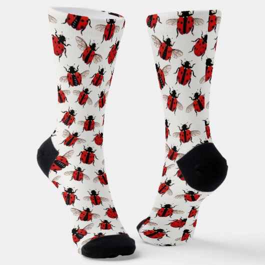 Ladybug Pattern ソックス (傾斜あり)