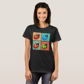 Ladybug Pop Illustration Colorful Animal Women Tシャツ (正面フル)
