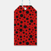 Ladybug Red Black Frame水玉模様ありがとう ギフトタグ (裏面)