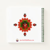 Ladybug Red + Green + White Journal 8.5" X 8'5" ノートブック (裏面)