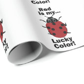 Ladybug Red Is My Lucky Color Funny Insect ラッピングペーパー (ロールコーナー)