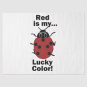 Ladybug Red Is My Lucky Color Funny Insect 薄葉紙 (正面)