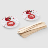 Ladybug Red White Black Baby Shower Set of Fans ハンドファン (組立なし)
