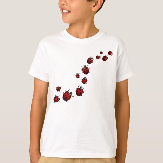 Ladybug Shirt Kid's Sport Shirt Ladybirdシャツ Tシャツ (正面)