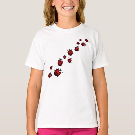 Ladybug Shirt Kid's T-Shirt Ladybirdシャツ Tシャツ (正面)