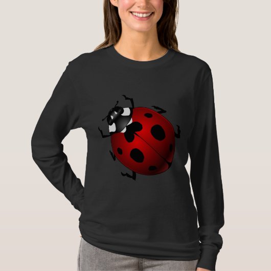 Ladybug Shirts女性のてんとう虫のTシャツの女性の Tシャツ (正面)