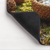 Ladybug Sipping Water from an Acorn Cap マウスパッド (コーナー)